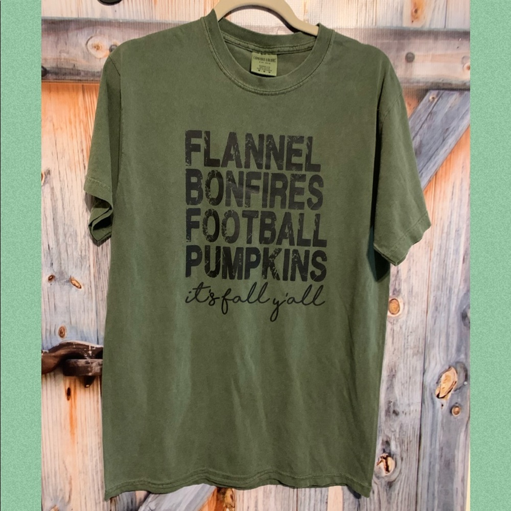 Brand New Olive T shirt with transfer!